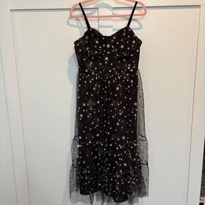 Betsey Johnson | Dresses | Vintage Betsey Johnson Starry Night Mesh Dress  200s Celestial Coquette Maxi | Poshmark